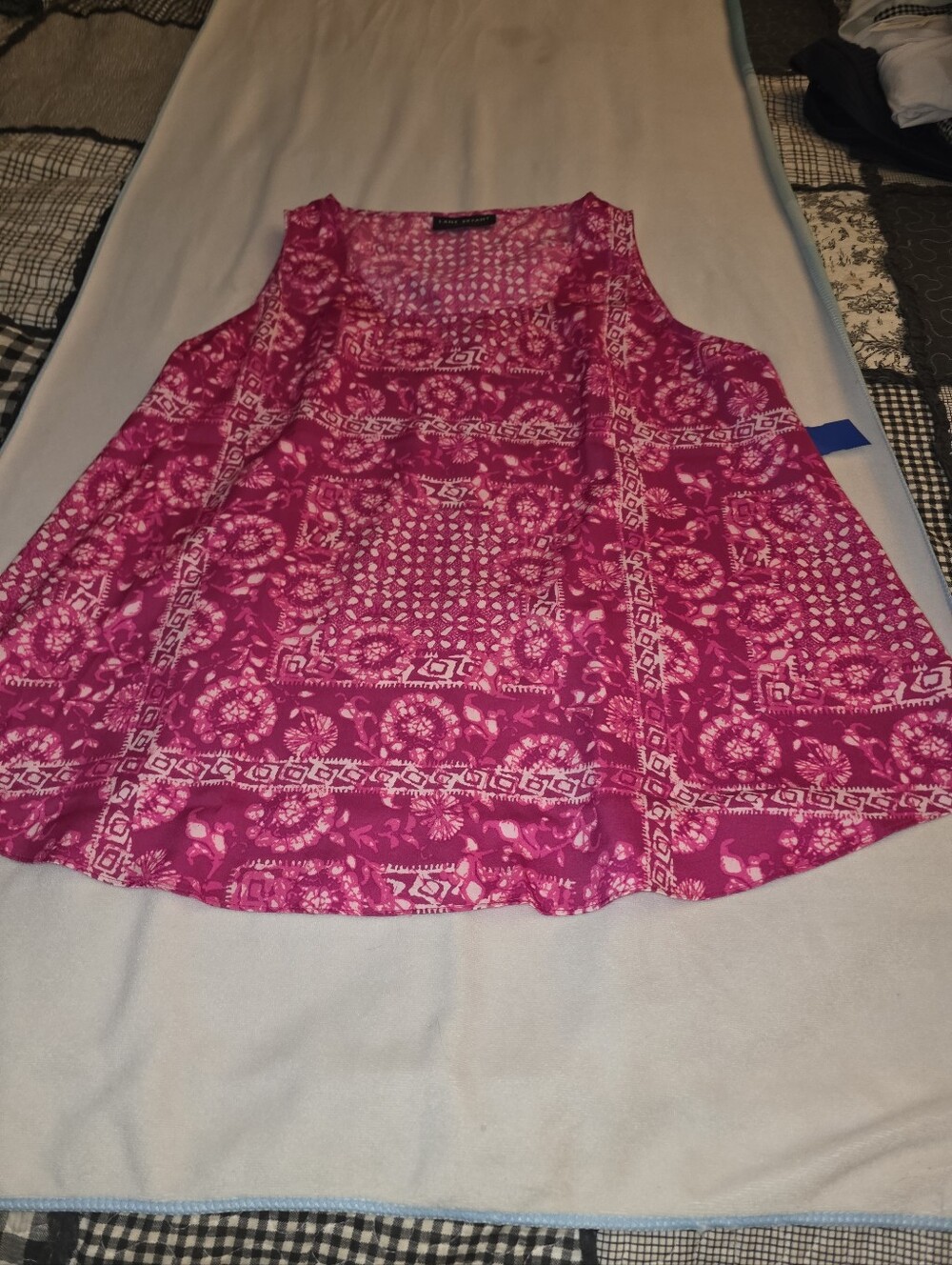 Lane Bryant Sleeveless Pink Patterned Women's Top 1x
